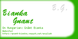 bianka gnamt business card