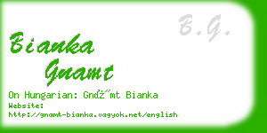 bianka gnamt business card